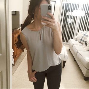 Violet + Claire sleeveless grey/silver tank Size L